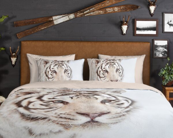 Good Morning Dekbedovertrek "" - Wit - (260x200/220 cm) - Katoen Flanel - Afbeelding 3