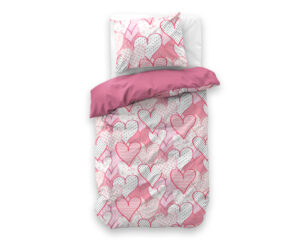 Hearts love Roze 140 x 200/220