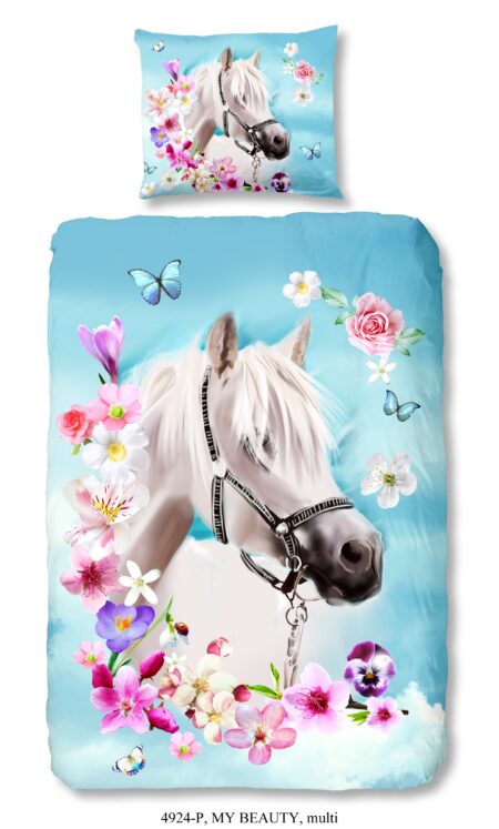 Good Morning Kinderdekbedovertrek "paard" - Multi - (140x200/220 cm) - Katoen