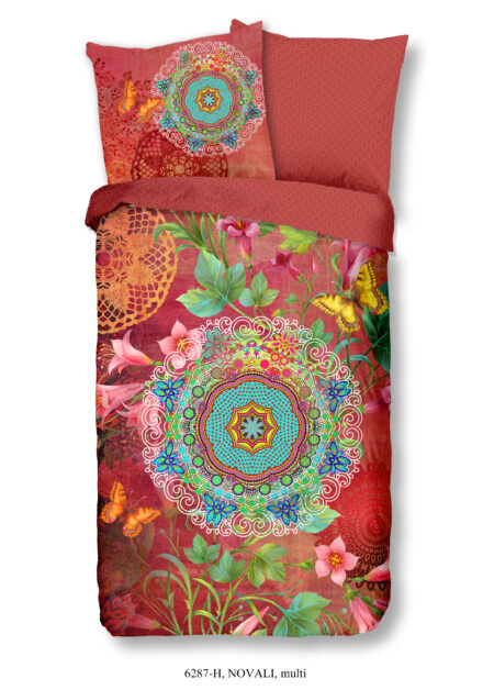 HIP Dekbedovertrek "mandala's en bloemen" - Multi - (135x200 cm) - Katoen Satijn
