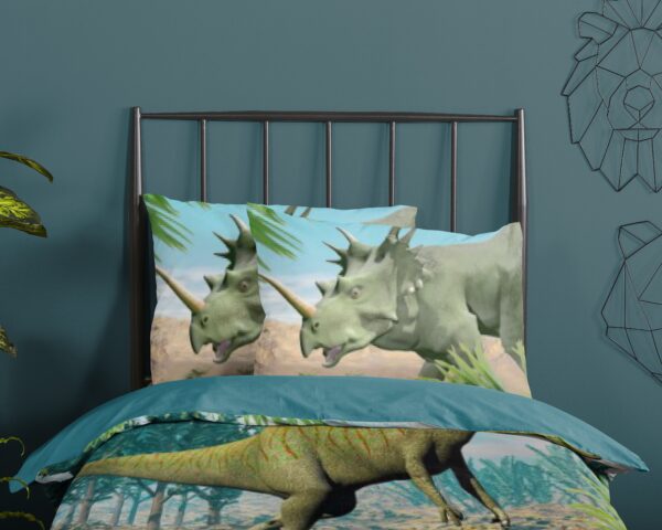 Good Morning Kinderdekbedovertrek "dinosaurussen" - Multi - (140x200/220 cm) - Katoen - Afbeelding 3
