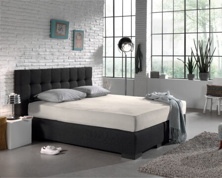 Enkel Jersey 135 gr. Hoeslaken Creme 160/180 x 200
