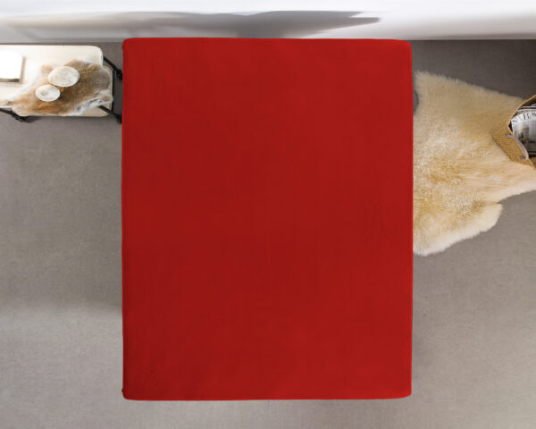Dreamhouse Enkel Jersey 135 gr. Hoeslaken Rood 140 x 200 - Afbeelding 3