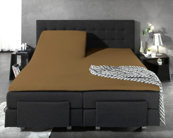 Dreamhouse Splittopper Katoen Hoeslaken Taupe 180 x 210 - Afbeelding 4