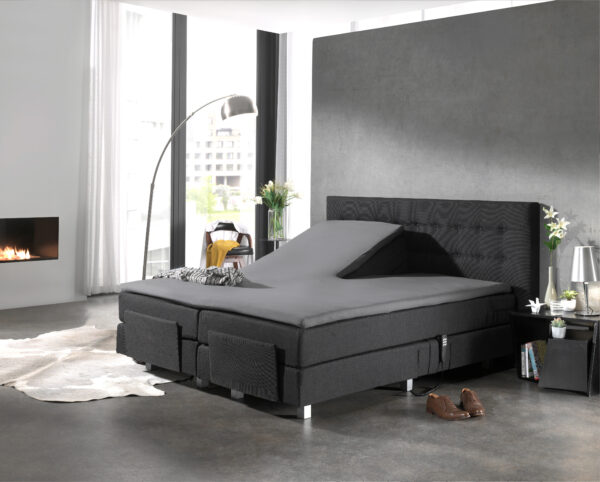 Splittopper Katoen Hoeslaken Grijs 160 x 220