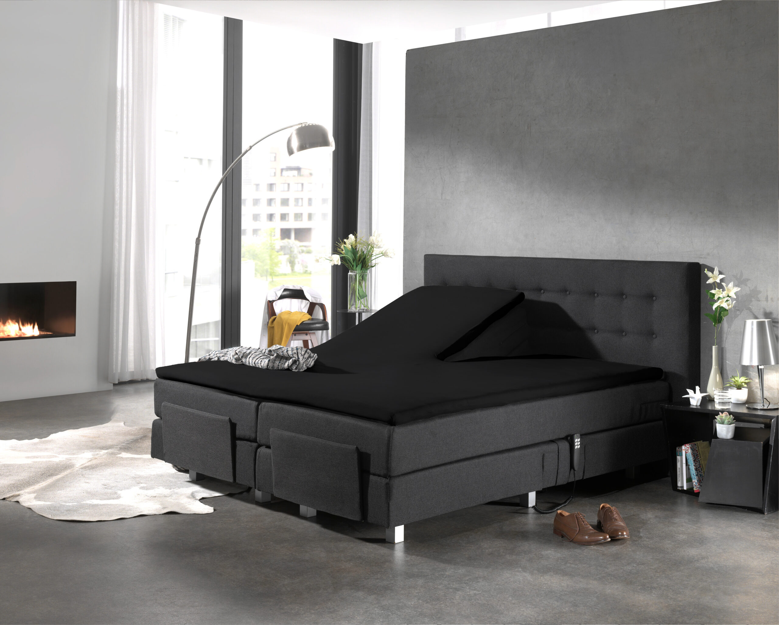 Dreamhouse Splittopper Katoen Hoeslaken Zwart 180 x 210
