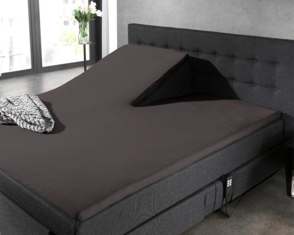 Splittopper Katoen Hoeslaken Antraciet 180 x 220