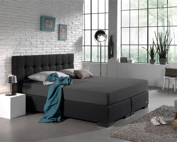 Dubbel Jersey 220 gr. Hoeslaken Antraciet 80/100 x 220