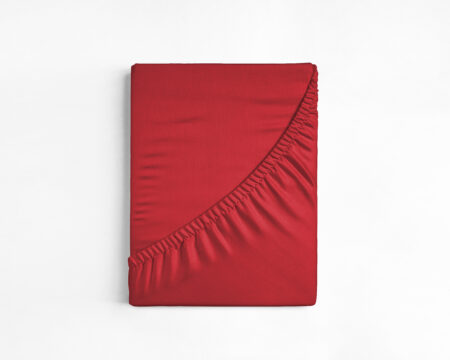 Katoenen Hoeslaken Rood 90 x 200