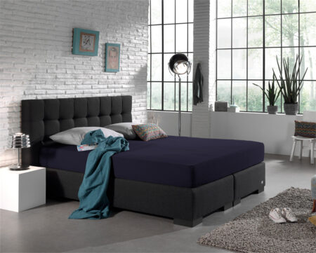 Dubbel Jersey 220 gr. Hoeslaken Navy 140 x 200/220