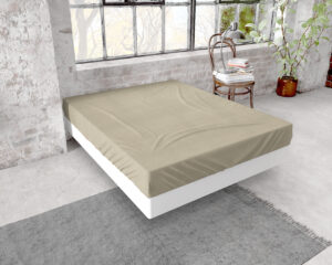 Flanel Premium Hoeslaken Taupe 90 x 200/210