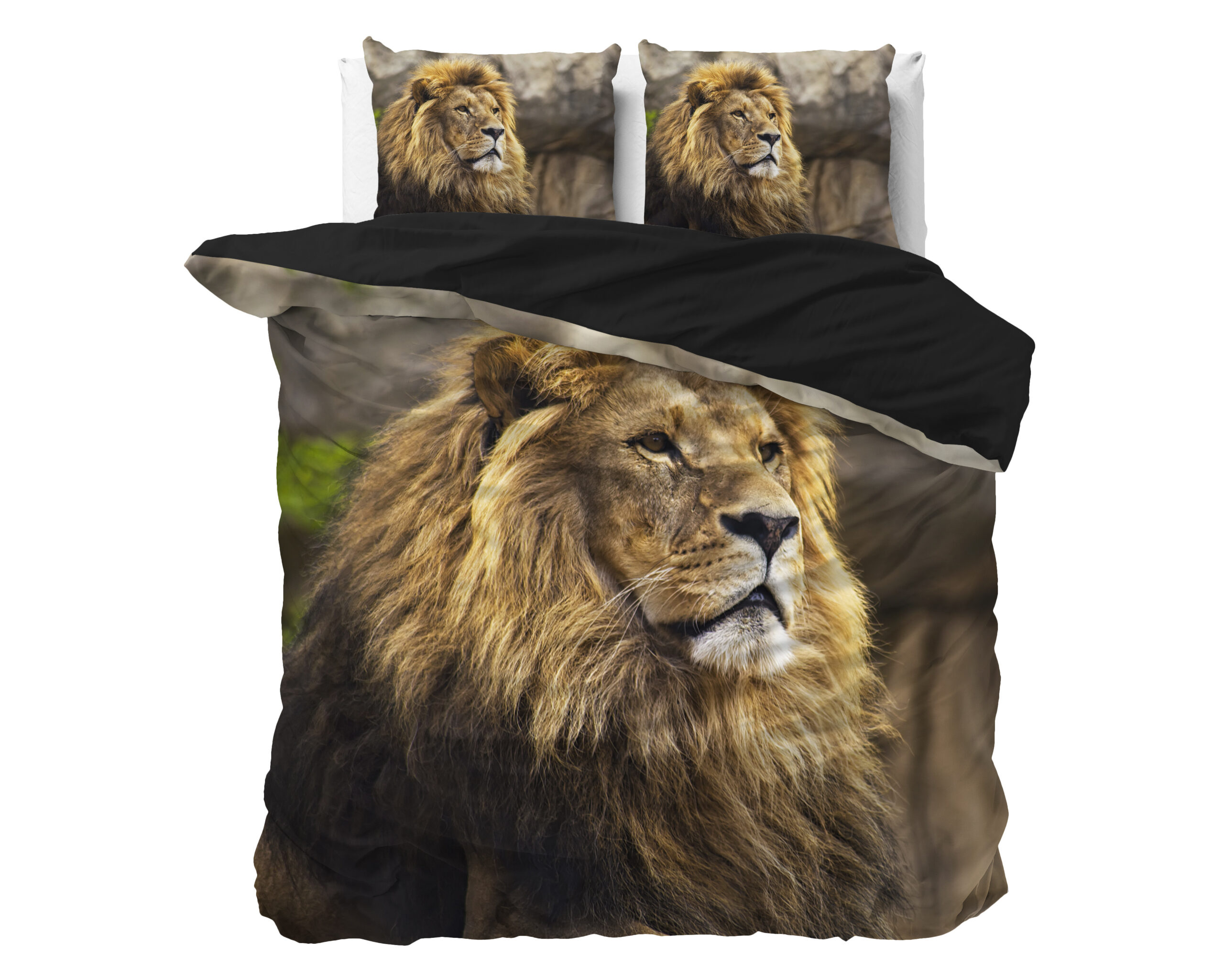 Sleeptime dekbedovertrek Lion Mind Taupe 135 x 200/220 cm