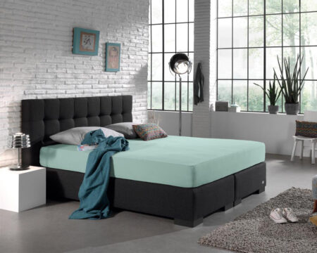 Dubbel Jersey 220 gr. Hoeslaken Pastel Blauw 140 x 200/220