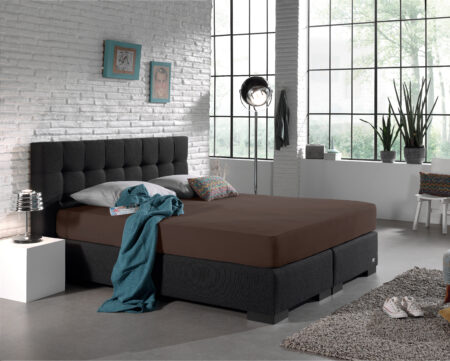 Enkel Jersey 135 gr. Hoeslaken Deep Taupe 80/100 x 200