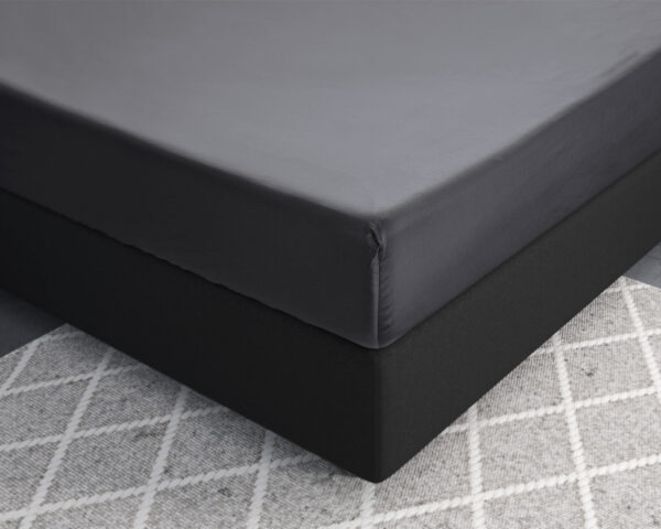 Primaviera Deluxe Satijnen Hoeslaken Antraciet 160 x 200 - Afbeelding 3