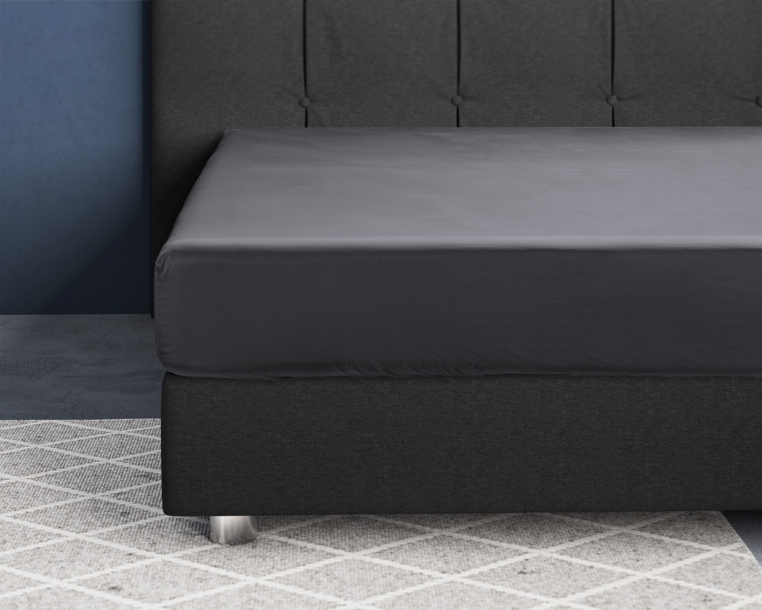 Primaviera Deluxe Satijnen Hoeslaken Antraciet 200 x 220