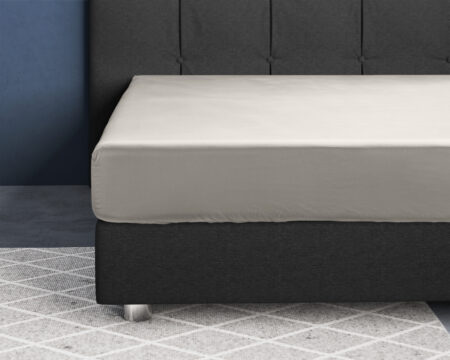 Satijnen Hoeslaken Creme 160 x 220