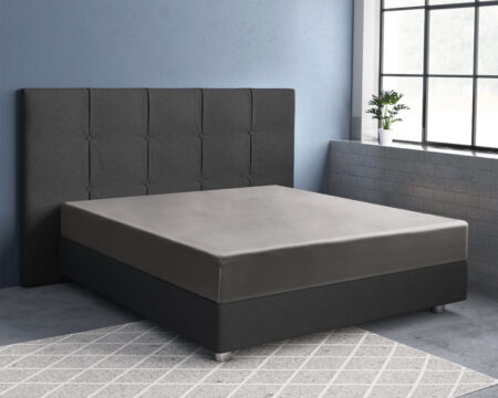 Satijnen Hoeslaken Grijs 90 x 200