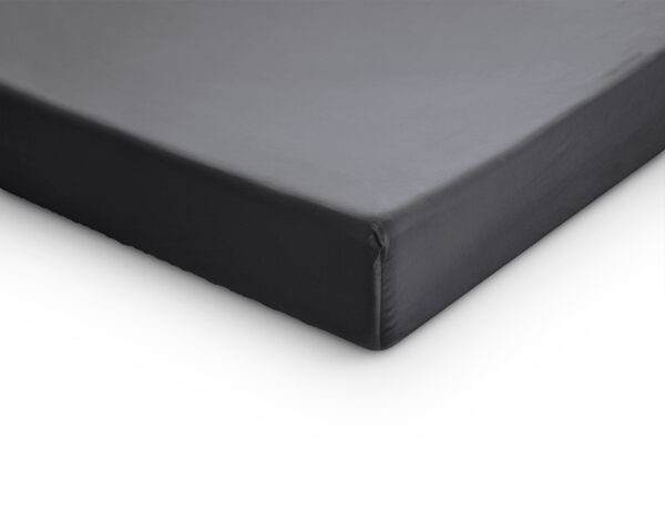 Primaviera Deluxe Topper Satijn Hoeslaken Antraciet 180 x 200 - Afbeelding 4
