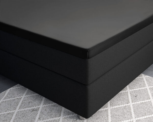 Primaviera Deluxe Topper Satijn Hoeslaken Zwart 90 x 200 - Afbeelding 3