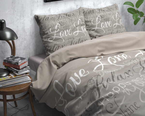 Sleeptime Flanel Love and Relax Taupe 200 x 200/220 cm - Afbeelding 3