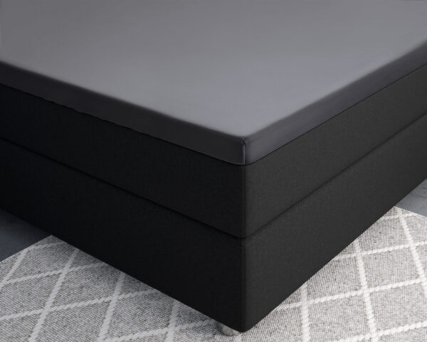 Primaviera Deluxe Splittopper Satijn Hoeslaken Antraciet 180 x 220 - Afbeelding 3