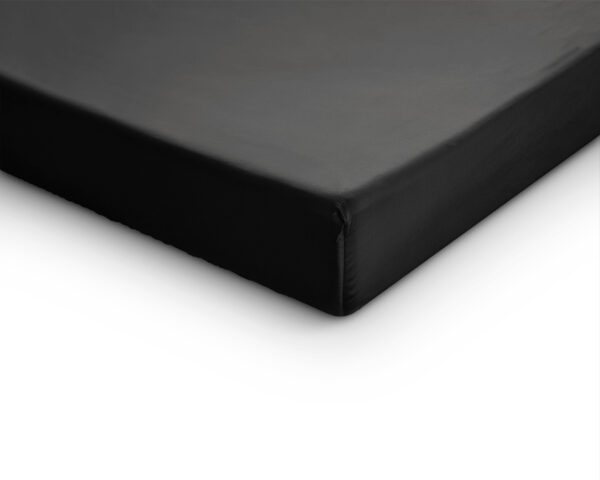 Primaviera Deluxe Splittopper Satijn Hoeslaken Zwart 160 x 200 - Afbeelding 4