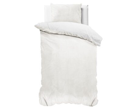 Velvet Uni Dekbedovertrek Wit 140 x 220