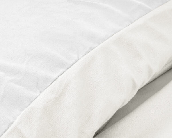 Sleeptime Velvet Uni Dekbedovertrek Wit 200 x 220 cm - Afbeelding 3