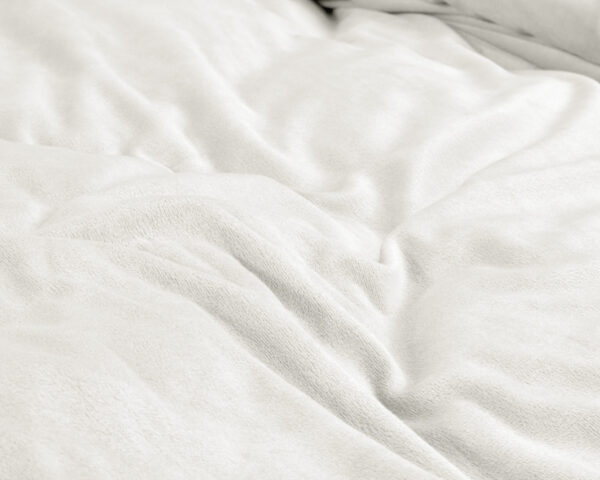 Sleeptime Velvet Uni Dekbedovertrek Wit 240 x 220 cm - Afbeelding 4