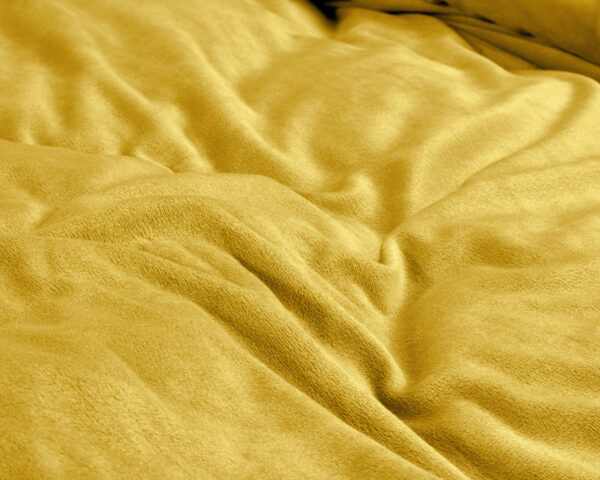 Sleeptime Velvet Uni Dekbedovertrek Goud 200 x 220 cm - Afbeelding 4