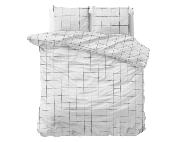 Flanel Deep Check Wit 200 x 200/220