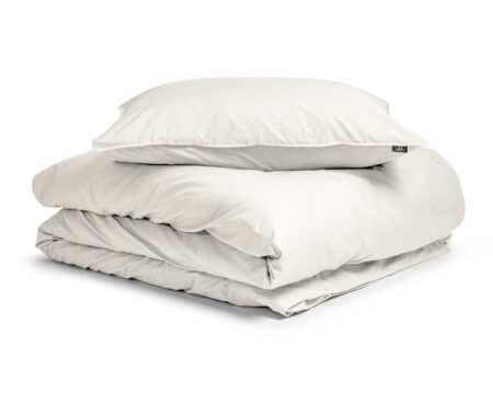 Egyptisch Katoen Uni Dekbedovertrek Creme 140 x 200/260