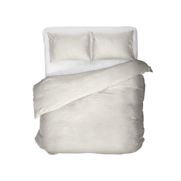 Egyptisch Katoen Uni Dekbedovertrek Creme 240 x 200/260