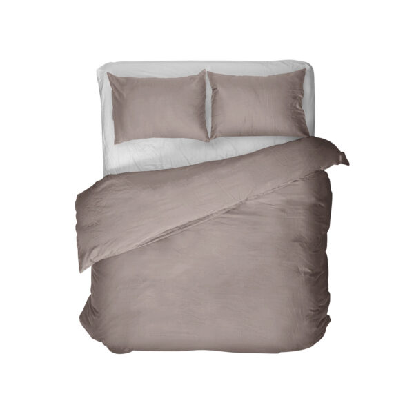Egyptisch Katoen Uni Dekbedovertrek Taupe 140 x 200/260