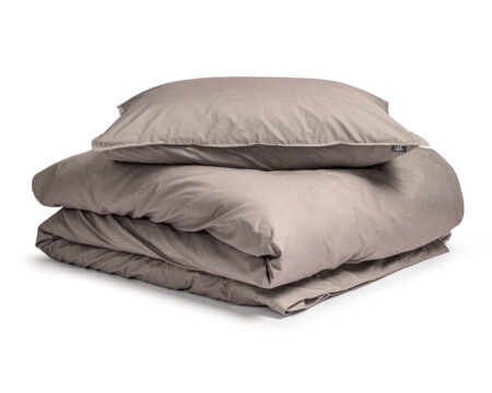 Egyptisch Katoen Uni Dekbedovertrek Taupe 140 x 200/260