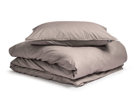 Egyptisch Katoen Uni Dekbedovertrek Taupe 135 x 200/260