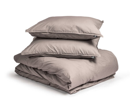 Egyptisch Katoen Uni Dekbedovertrek Taupe 200 x 200/260