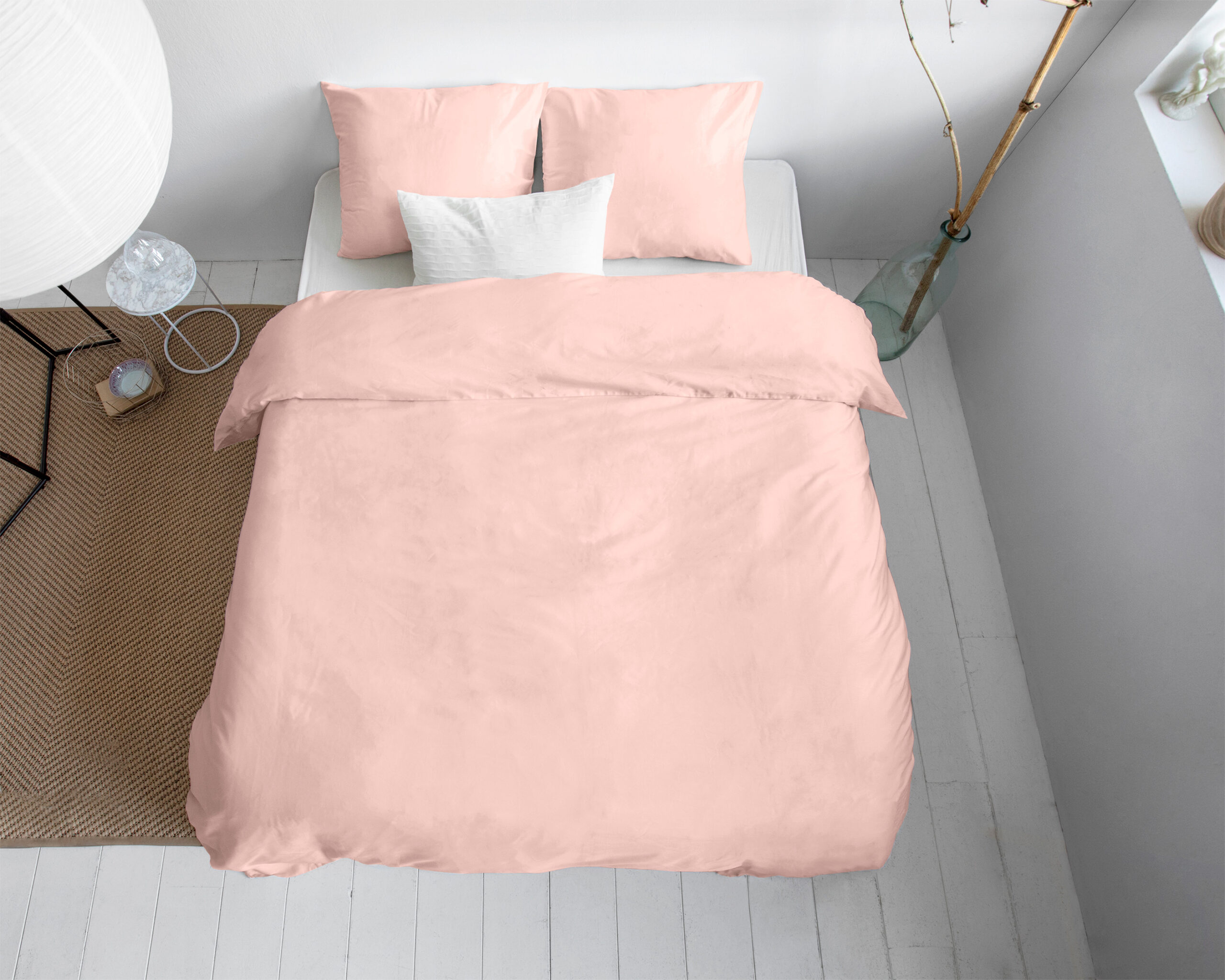 Primaviera Deluxe dekbedovertrek Uni Satijn Dekbedovertrek Roze 200 x 200/220 cm