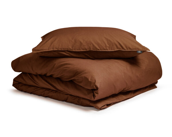 Egyptisch Katoen Uni Dekbedovertrek Bruin 140 x 200/260
