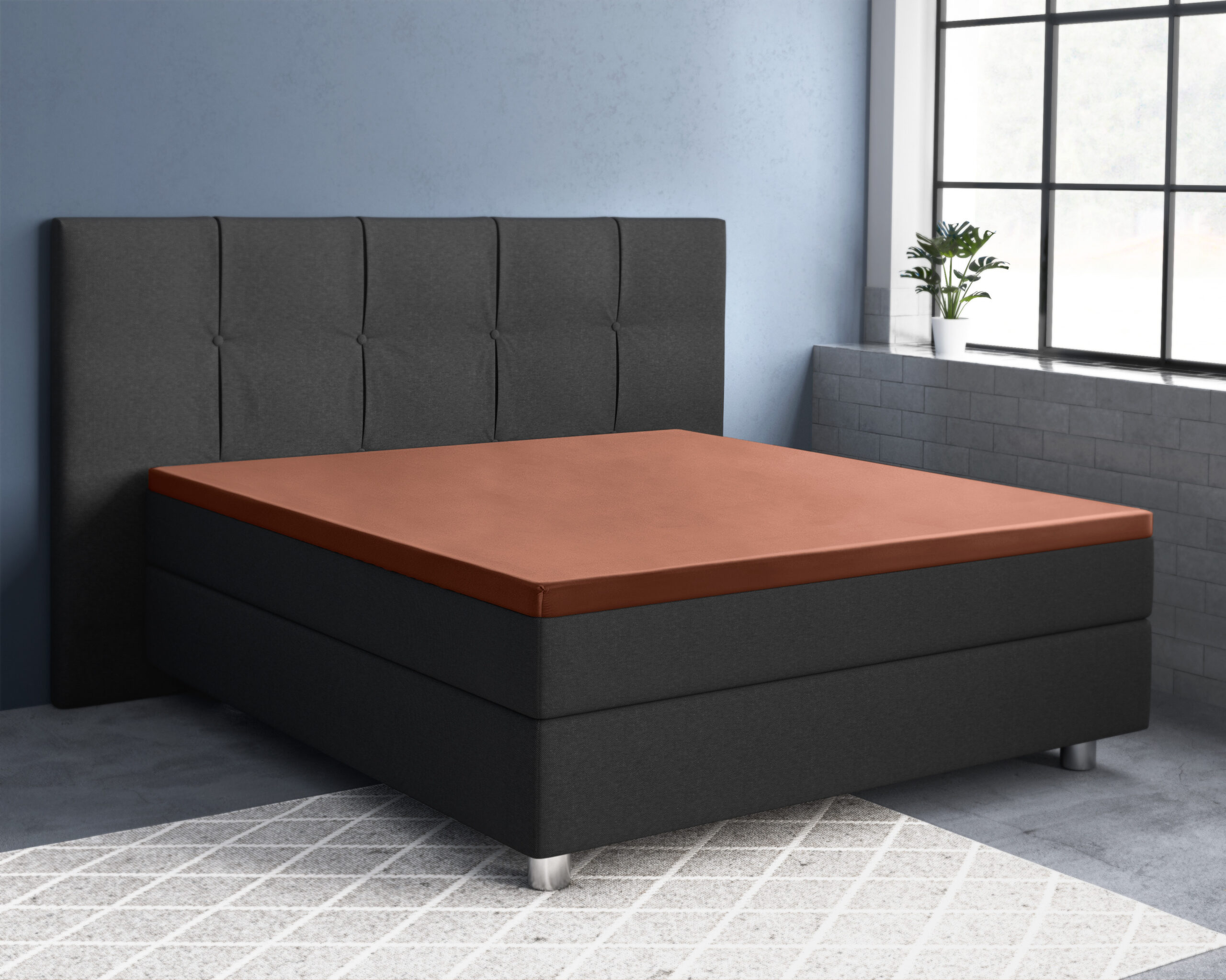 Primaviera Deluxe Topper Satijn Hoeslaken Bruin 140 x 200