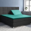 Splittopper Satijn Hoeslaken Donker Groen 160 x 200