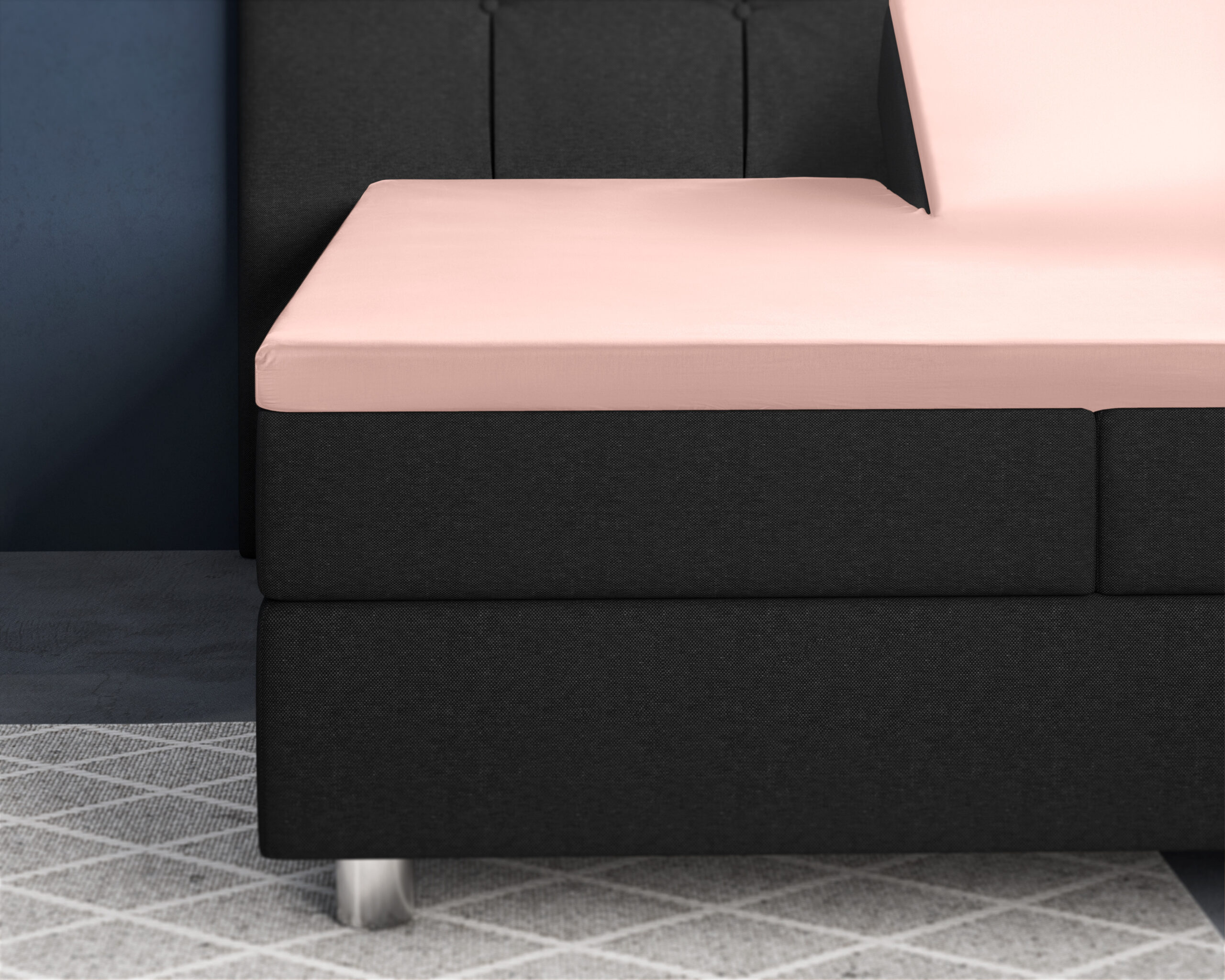 Primaviera Deluxe Splittopper Satijn Hoeslaken Roze 160 x 200