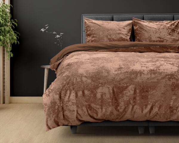 Crushed Velvet Katoen Wood Bruin 240 x 220