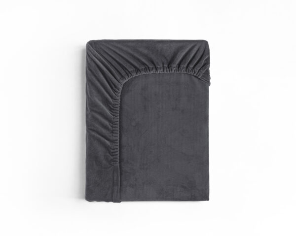 Velvet Hoeslaken Antraciet 160 x 200
