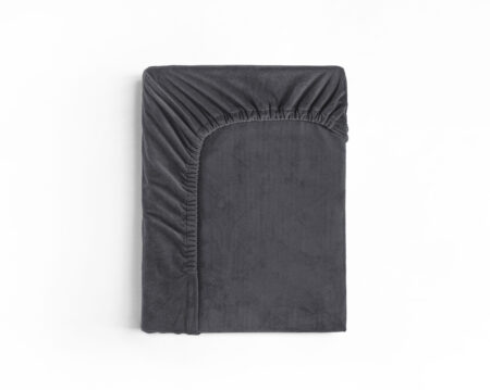 Velvet Hoeslaken Antraciet 180 x 200