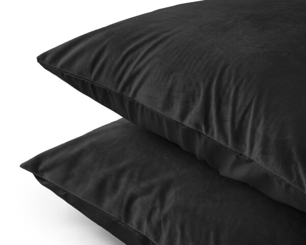 Sleeptime Velvet 2 in 1 kussenslopen Zwart 60 x 70 cm - Afbeelding 3