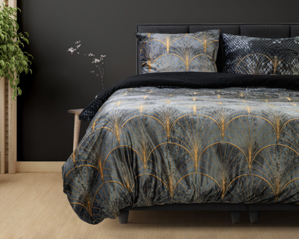 Signature Velvet Katoen Mente Grijs 135 x 200