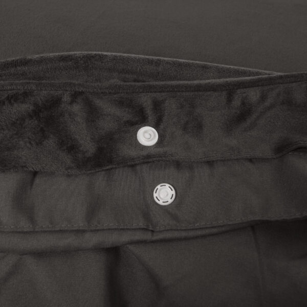 Sleeptime Velvet Piping Deep Taupe 240 x 220 cm - Afbeelding 5