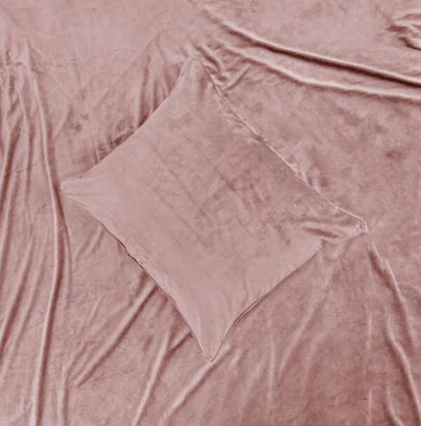 Sleeptime Velvet Piping Soft Pink 140 x 220 cm - Afbeelding 4